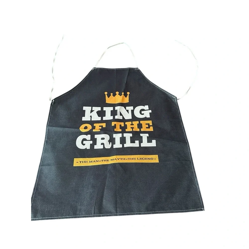 NEW novelty‎ adult ONE SIZE apron full coverage canvas funny KING OF THE GRILL